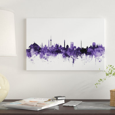 «New Delhi, India Skyline» par Michael Tompsett, impression sur toile tendue
