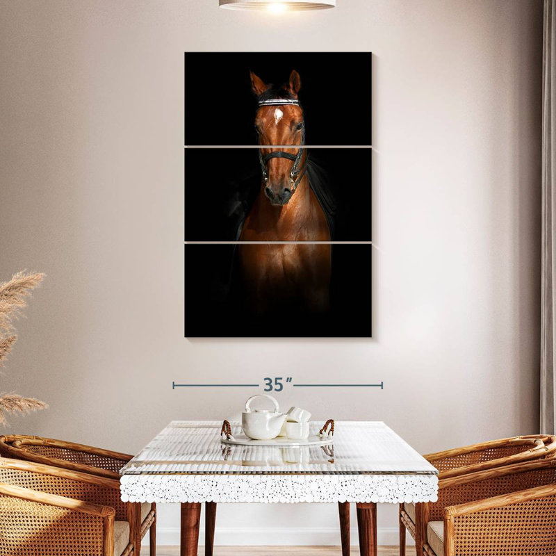Brampt Brown Dressage Horse, 50" H x 32" W