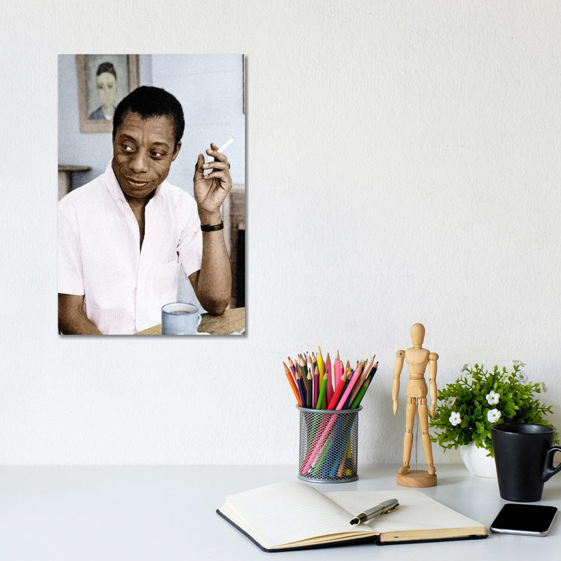 James Baldwin (1924-1987) par Granger-impression, Pas de tapis, Toile tendue, H 12 po x l 8 po x P 0,75 po