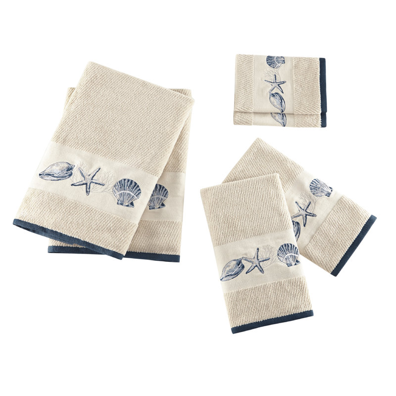 Bayside Embroidered Cotton Jacquard 6PC Towel Set