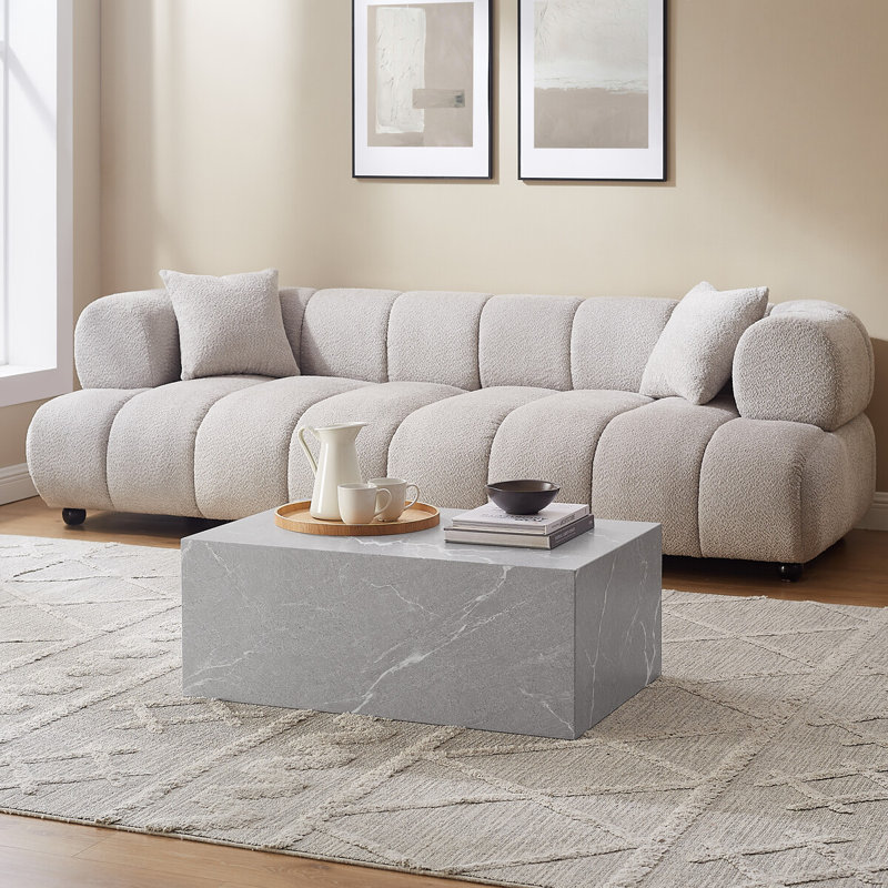 Cherisse Enclosed Coffee Table, Grey/Brown/Blue