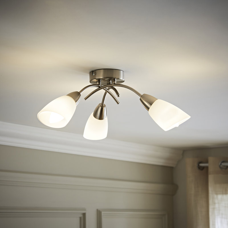 Mireia Glass Semi Flush Mount, Not Included
