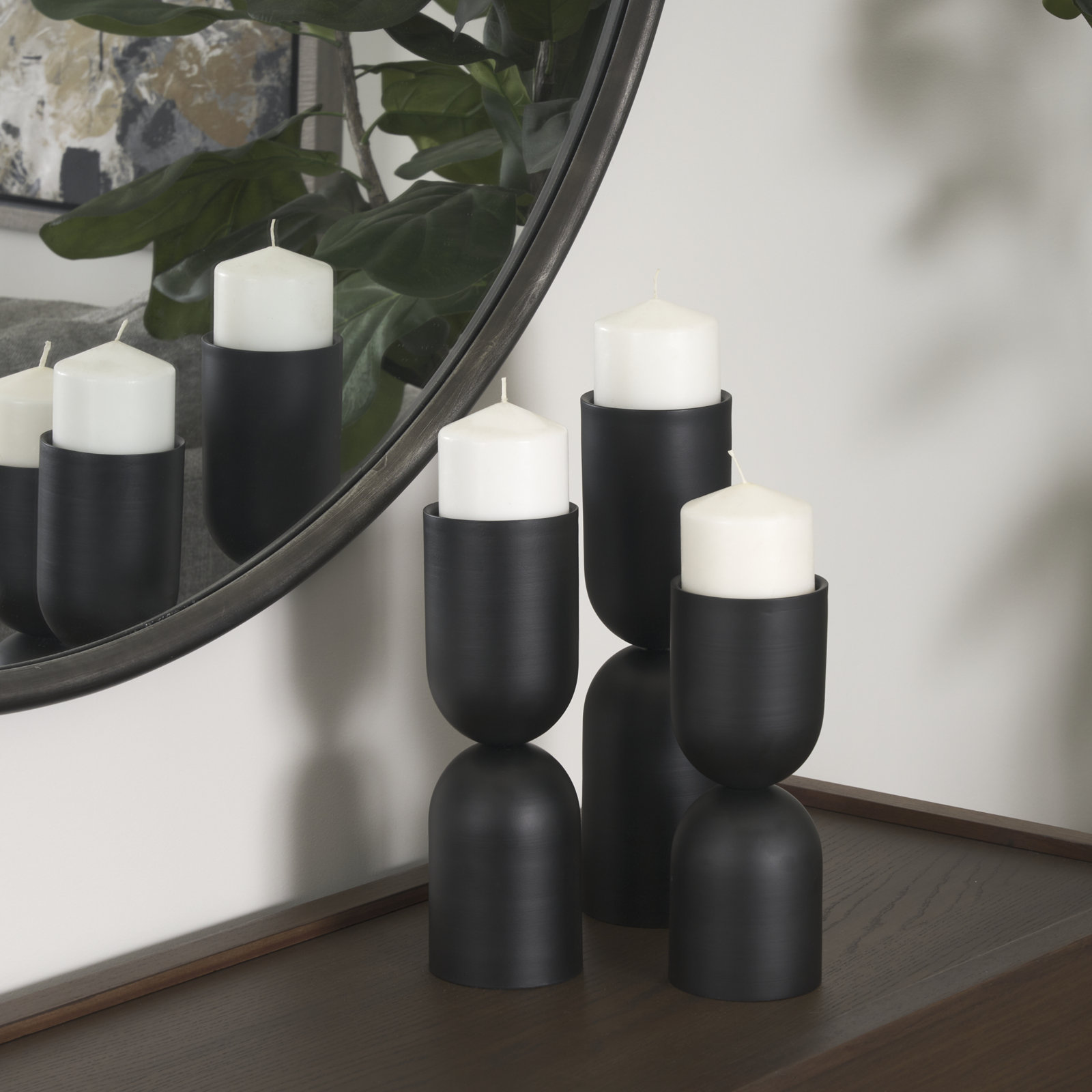 Aldham Metal Pillar Candle Holder, 11" H x 3.5" W x 3.5" D