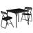 Aerynn Kids 3 Piece Square Play Or Activity Table and Chair Set