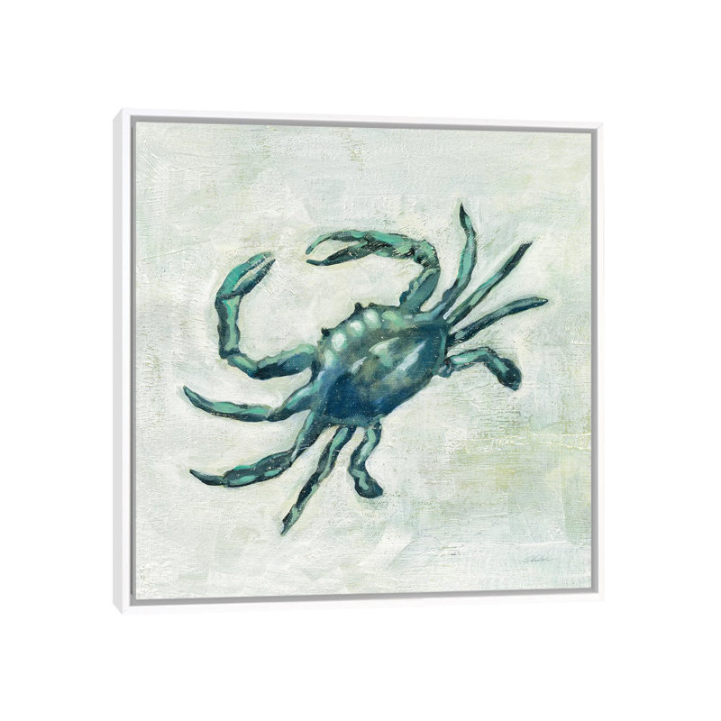 Indigo Sea Life II par Silvia Vassileva - reproduction d'art, H 18 po x l 18 po x 1,5 po, White Framed, Pas de tapis