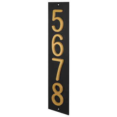 Plaque d'adresse verticale en aluminium Royal Shade