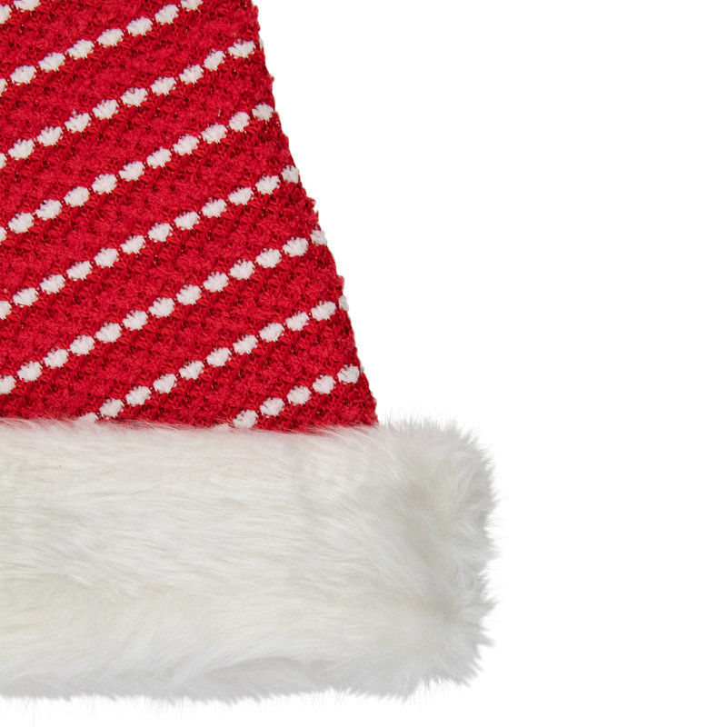 Chapeau de père Noël 17 po avec pompons 17 po