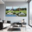 «Citys and San Francisco Landmark Panorama», ensemble de 3 reproductions d'art sur toile-986158268