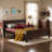 Bed Frame With Headboard And Footboard, Solid Wood Platform Bed Frame With Wooden Slat Support, Sleigh Bed For Guest, Adult-110824797-110824799