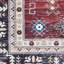 Tapis performance rouge / beige / bleu tissé à la machine Korey-568074591
