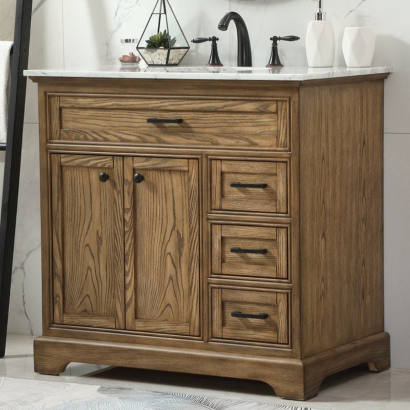 Ensemble de meuble-lavabo simple 36 po Hermes, Bois flottant