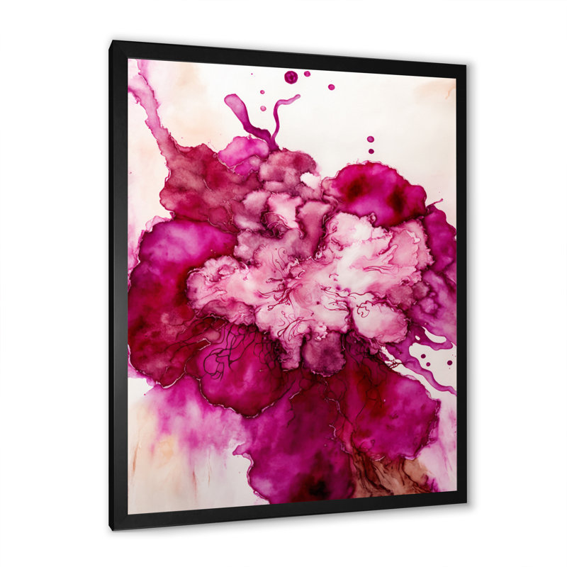 «Celebration In Raspberry Blush IV», reproduction sur toile, Impression noire sur toile encadrée, H 20 po x l 12 po x P 1 po