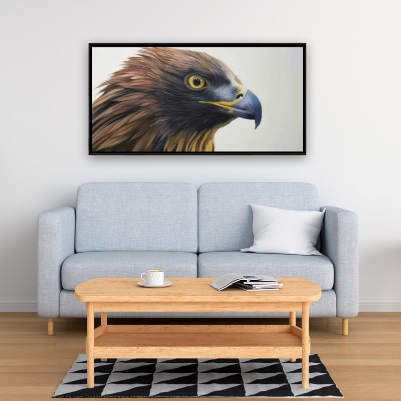Brown-Headed Eagle Print On Canvas, H 24 po x l 48 po