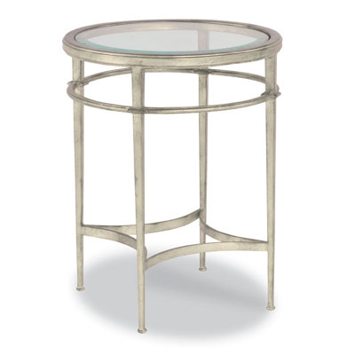 Madeline Glass Top End Table by Woodbridge Furniture