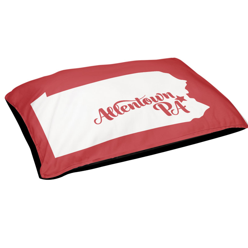 Coussin d'extérieur pour chien Home Sweet, Grand (l 50 po x P 40 po x H 7 po), Rouge, Oklahoma City