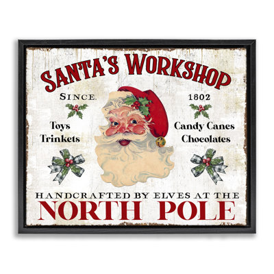 «North Pole Santa's Workshop», art mural sur toile par Creatif Belle