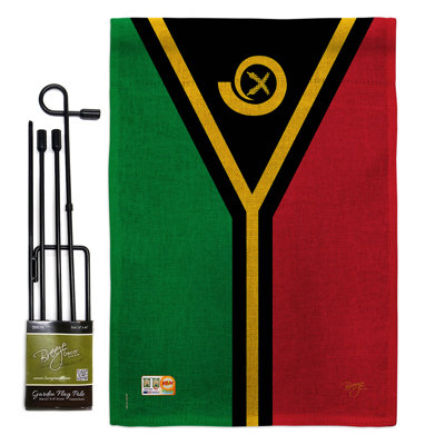 Double Sided 18.5'' H x 13'' W Polyester Flag Set