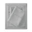Ensemble de draps 4 pièces Madison Park Farwell en coton biologique gris, 300 fils, à poches profondes, style soyeux et doux, taille King.-897109707-897109711