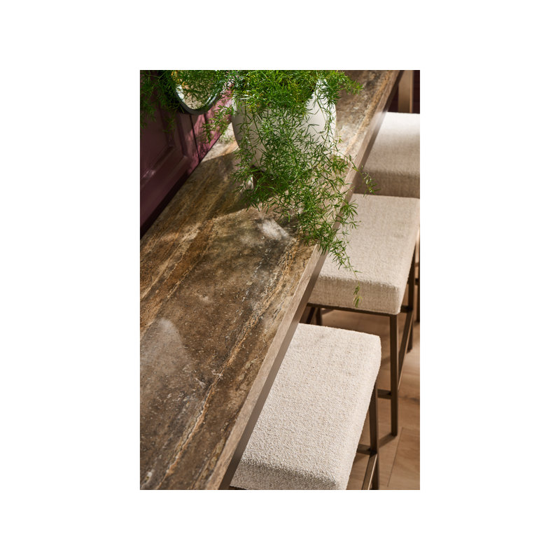 Montclair Upholstered Stool with Metal Frame