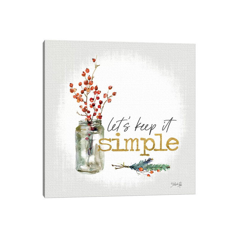 Simple Christmas by Marla Rae - Wrapped Canvas Painting, 66.04 cm H x 66.04 cm W x 1.91 cm D