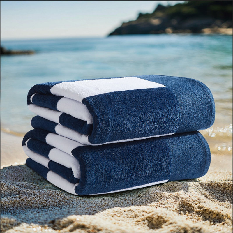 Ensemble de 2 serviettes de plage Longshore Tides, Marine