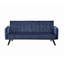 Canapé-lit convertible 72 po en velours avec porte-gobelets, canapé-lit pliant capitonné 3 places pour petits espaces, L 72 po x P 34,6 po x H 31 po-1320529497
