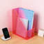 Porte-revues et classeur en acrylique pour bureau, support de rangement vertical transparent avec construction durable pour l'organisation de bureau et de maison