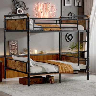 Twin XL Over Twin XL Metal Bunk Bed by 17 Stories