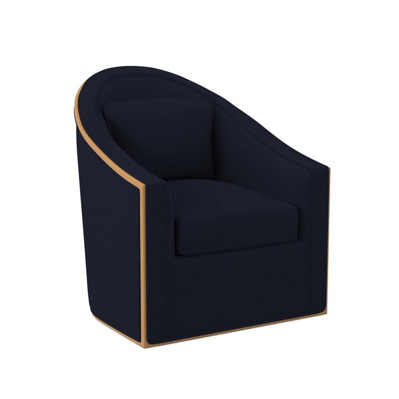 Fauteuil pivotant Academy, Ambre, Mélange de polyester uniforme Margaret