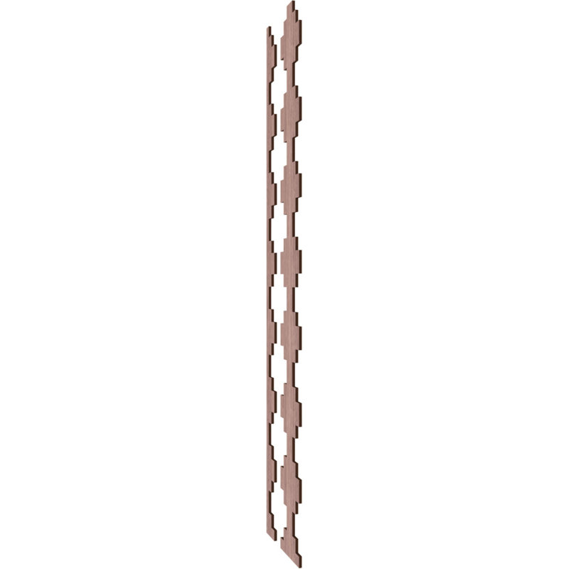Walnut 47"H Adjustable Wood Decorative Slat Wall Panel Kit