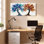 «Colorful Abstract Trees», ensemble de 1 reproduction d'art sur toile tendue sur toile