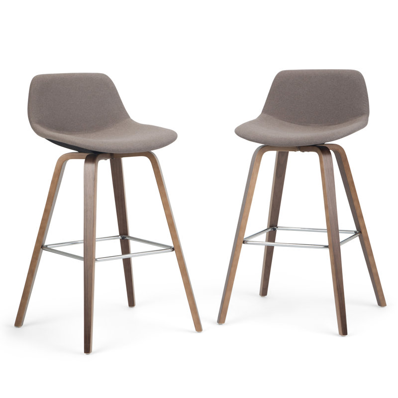 Tabouret de bar et de comptoir Randolph, Tissu tissé - moka