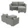 L Shaped Modular Reversible Sofa with Chaise Small Sectional