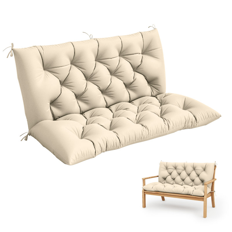 Coussin de balancelle et coussin de banc d'extérieur l 47 po x P 20 po, Beige classique