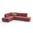 Claret Red Corner Sofa-Bed, 110.2 x 33.5 x 81.1 inches | 100% Polyester Fabric, Easy Clean | Sturdy Wood & Fiberboard Frame, 32 DNS Foam Seating | Perfect for Stylish Living Rooms & Guest Rooms-926461970-926461969