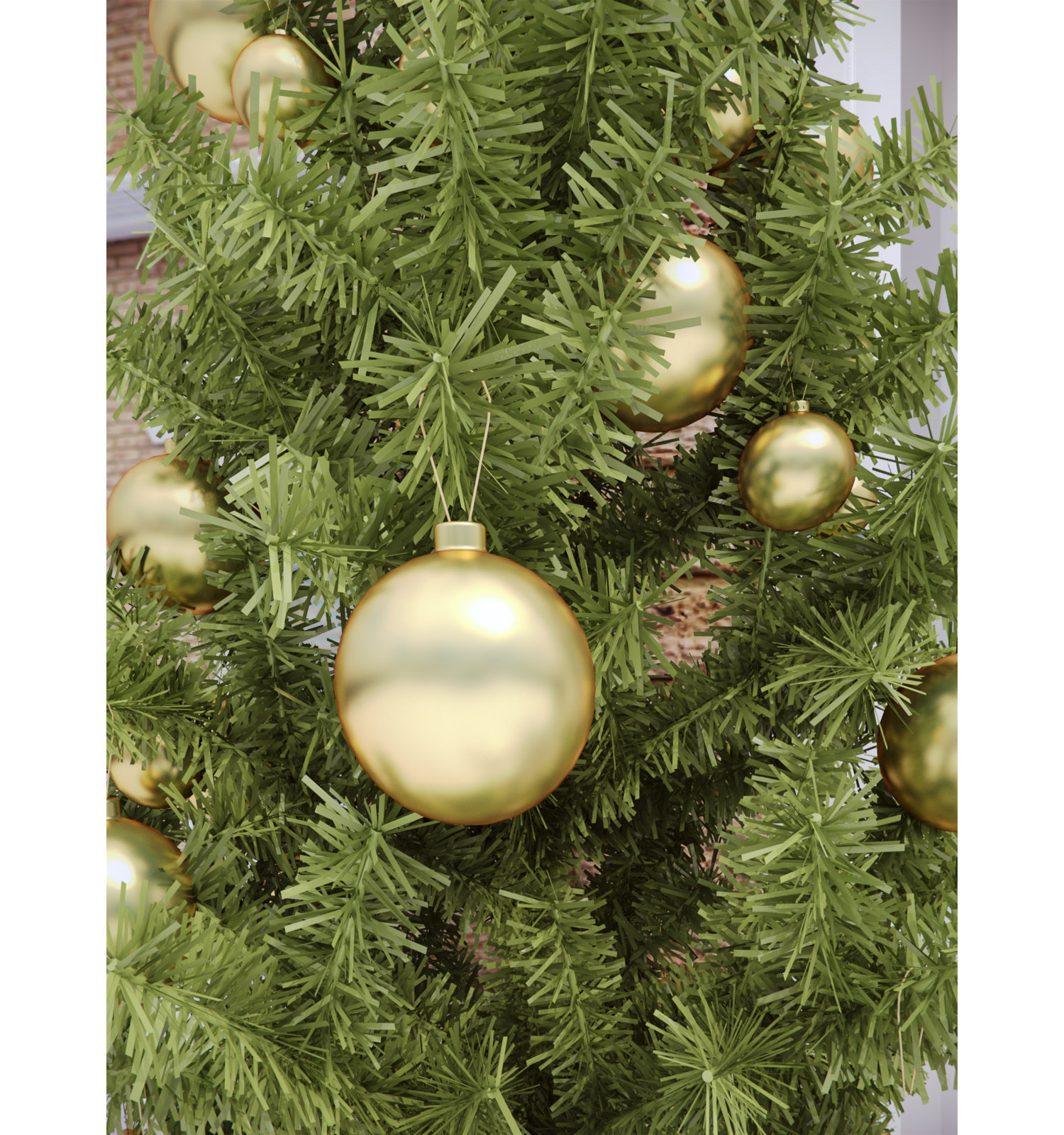 2" Shatterproof Bauble, Champagne