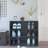 Glass Door Shoe Box Shoe Storage Cabinet With RGB Led Light-914070489-914070488