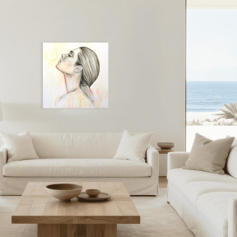 Classic Elegance Surrender I by  - Floater Frame Print on Canvas, 30" H x 30" W x 1.5" D, Wrapped Canvas, Does Not Apply