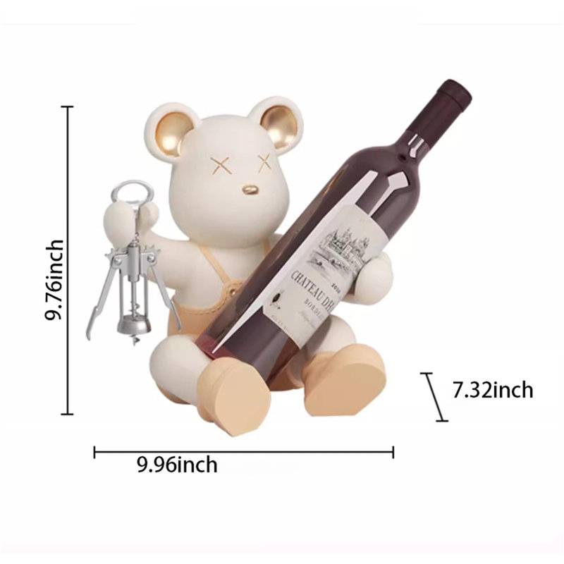 Kaben Tabletop Wine Bottle Rack Orange