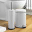 Harbour Housewares 3L Square Bathroom Pedal Bins-1206403726