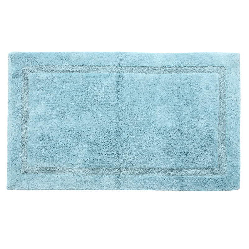 Tapis pour salle de bain Pullum, 34 po x 21 po,  Bleu