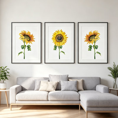 3 Piece No Frame Print Set on Canvas