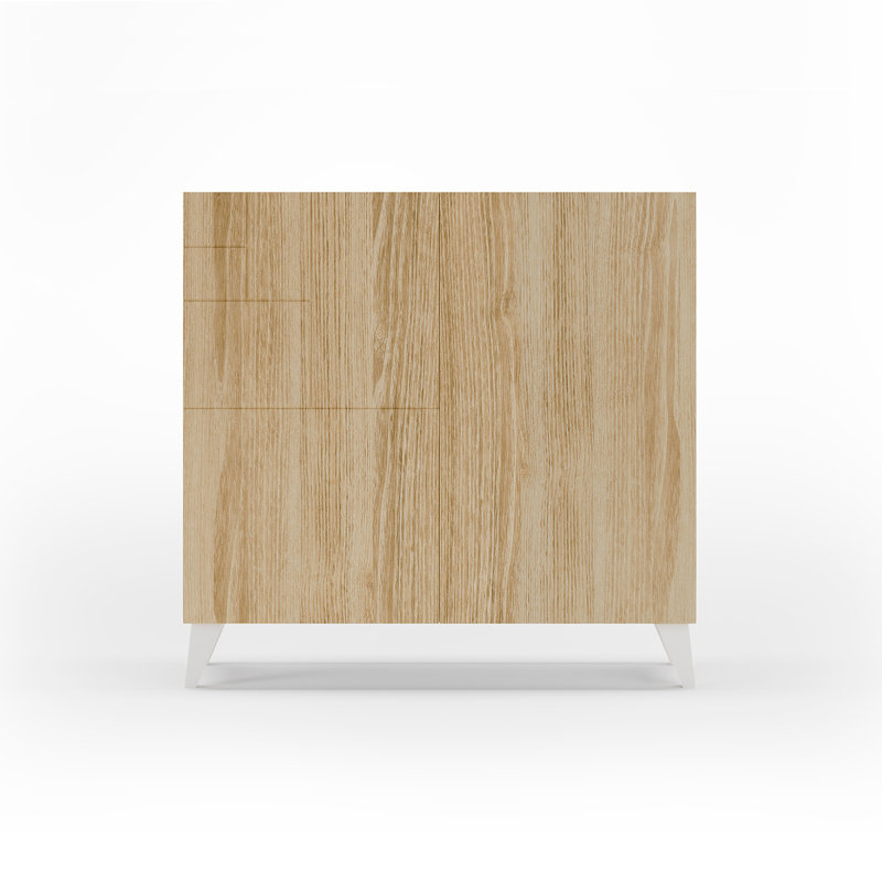 12 Pair Shoe Storage Cabinet, Oak/White