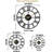 Sorbus 24" Oversized Metal Decorative Analog Round Wall Clock, Black-479804896