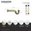 Siphon décoratif en laiton 1-1 / 2 po Kingston-43709615