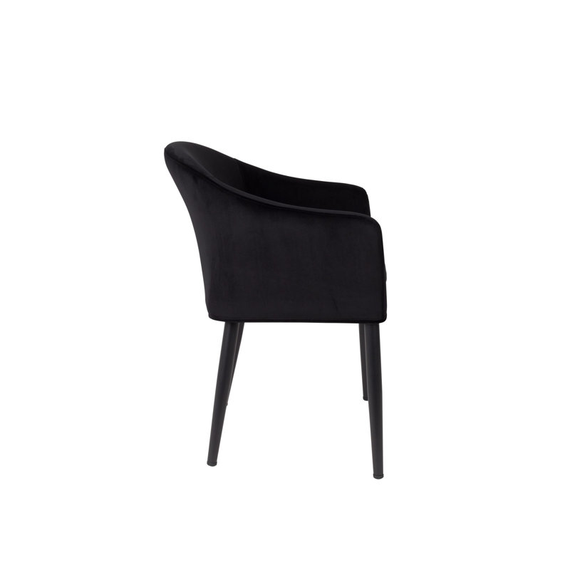 Catelyn Armchair, Black Velvet