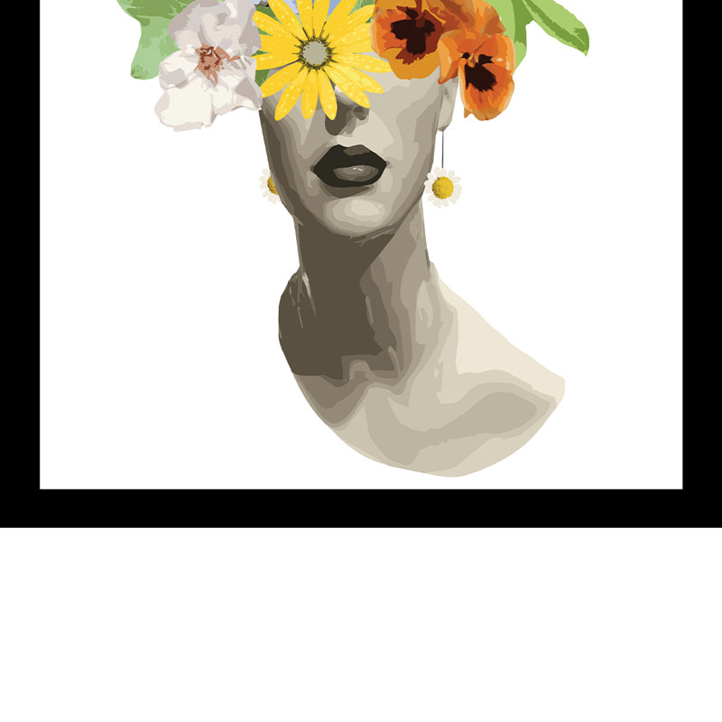 Beauté de l'intérieur - tête de fleur, impression
