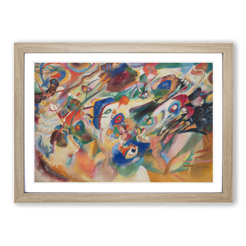 Composition VII by Wassily Kandinsky - Picture Frame Painting, 36cm H x 48cm W x 2cm D, Oak Framed