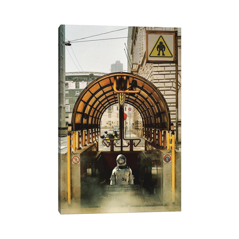 Astro Subway by Rob Hakemo - Print on Canvas, Wrapped Canvas, 66.04 cm H x 45.72 cm W x 1.91 cm D