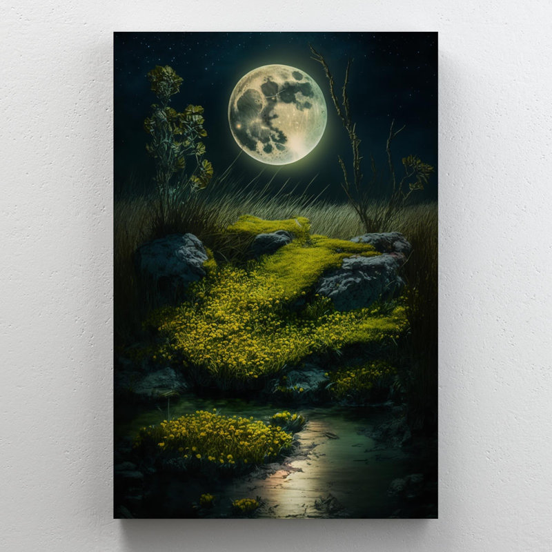 «Moss Under the Mooonlight», impression sur toile tendue, H 36 po x l 24 po x P 1,25 po